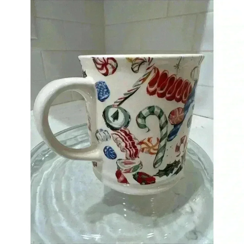 Sur La Table Christmas Coffee Mug Christmas candy Winter Oversize Cup Tea